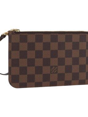 LOUIS VUITTON Damier Ebene Neverfull PM Pouch LV Auth 162258